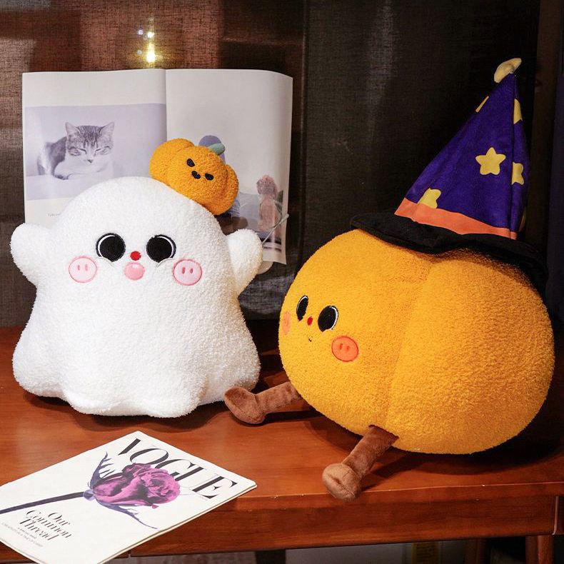 Cute Pumpkin And Ghost Pillow