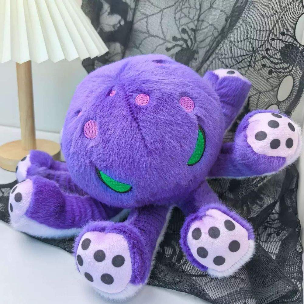 Spooky Purple Octopus Plush